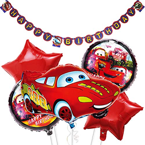 Car Globos Decoración de fiesta,Car temática Decoracion Globos de aluminio Car Tema para Niño Cumpleaños