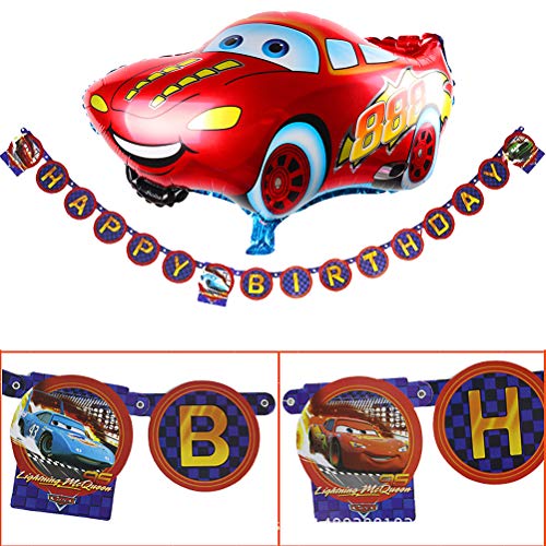 Car Globos Decoración de fiesta,Car temática Decoracion Globos de aluminio Car Tema para Niño Cumpleaños