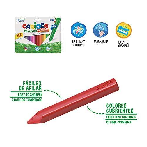 Carioca Set Todo para EL Cole | Kit Material Escolar: Rotuladores Super Lavables, Lápices de Colores, Plasticeras, Pegamento y Tijeras con Punta Redonda, 40 Unidades