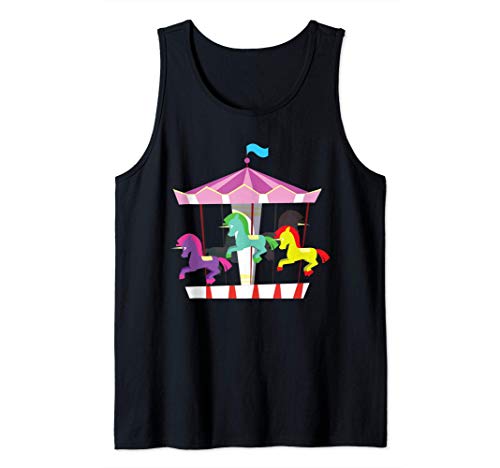 Carrusel Niños Carnaval Circo Paseo en Pony Camiseta sin Mangas