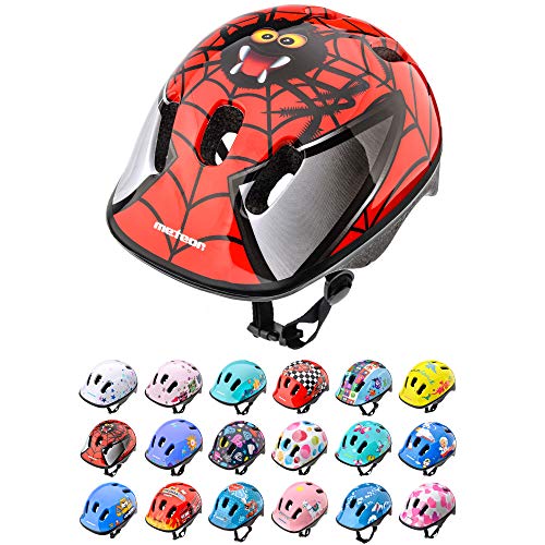 Casco Bicicleta Bebe Helmet Bici Ciclismo para Niño - Cascos para Infantil Bici Helmet para Patinete Ciclismo Montaña BMX Carretera Skate Patines monopatines (XS 44-48 cm, Spider)