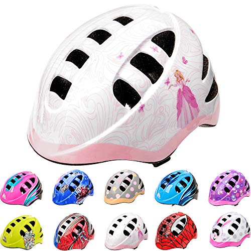 Casco Bicicleta Casco Biciclea Casco Bici Casco de Bicicleta para niños y jóvenes Casco MTB Carretera Ciclismo Skate Bicicleta patineta Patines monopatines MA-2 (S(48-52cm), Princess)