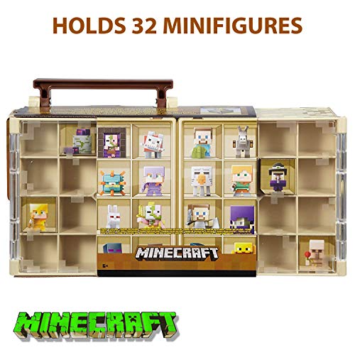 Caso figura Collector Mattel Minecraft Mini | Desierto Diseño temático celebra 32 Minecraft Minifiguras