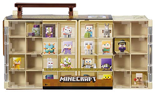 Caso figura Collector Mattel Minecraft Mini | Desierto Diseño temático celebra 32 Minecraft Minifiguras