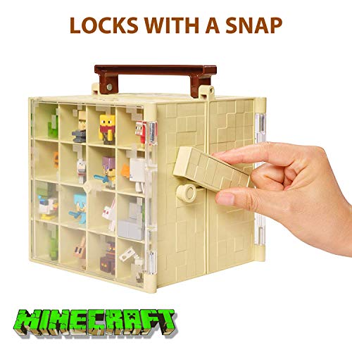 Caso figura Collector Mattel Minecraft Mini | Desierto Diseño temático celebra 32 Minecraft Minifiguras