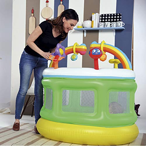 Castillo Inflable para Niños Hogar Valla Protectora para Bebés Niños Pequeños Estera para Gatear Cama Cama Trampolín Inflable para Niños Valla para Juegos De Seguridad para Bebés Pequeños