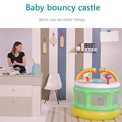 Castillo Inflable para Niños Hogar Valla Protectora para Bebés Niños Pequeños Estera para Gatear Cama Cama Trampolín Inflable para Niños Valla para Juegos De Seguridad para Bebés Pequeños