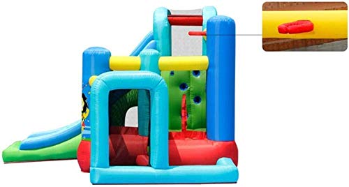 Castillo Inflable Y Tobogán ，S Toboganes para Niños Pequeños Campos De Fútbol Al Aire Libre Trampolines para Niños Patios De Juegos Cuadrados para Niños Corralitos para Niños Colores 450 * 360 * 245C