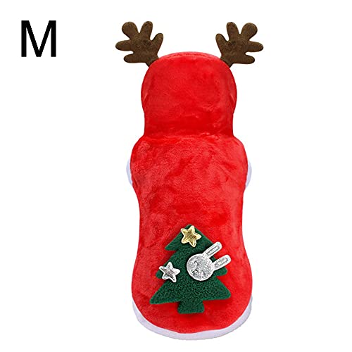 Cat Christmas Traje, Perro Sudadera Sudadera Santa Santa Pet Traje Pet Dog Jumper Cosplay Ropa Navidad Holiday Outfit M