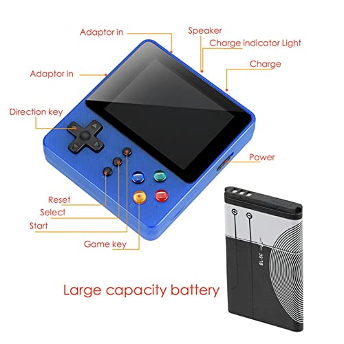 Cetaka Consola de videojuegos portátil, 500 juegos clásicos, minimáquinas arcade de 1080 mAh batería retro nostálgica consola de juegos portátil Arcade (A)