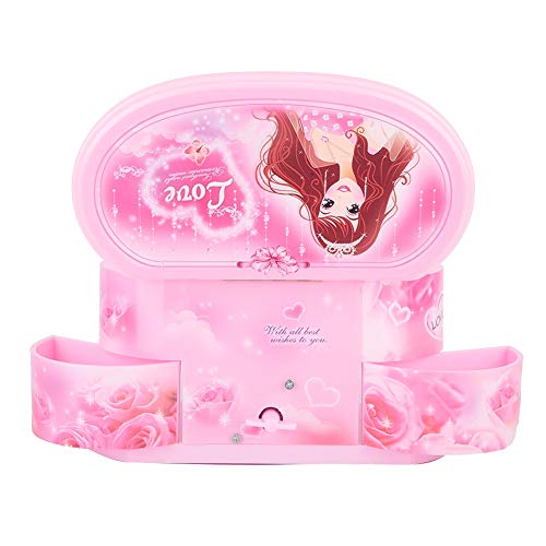 Chanmee Caja de Almacenamiento de joyería clásica Caja de joyería Musical, Caja de música de Bailarina Caja de música Personalizada, para niñas pequeñas para niñas(Pink)