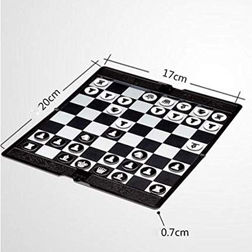 Chess Set Pocket Chess Magnetic Portable Mini Checkers Set Traveler Plane Easy to Carry Family Game Travel International Chess Set