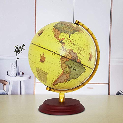 CHHD Explorar el Mundo Globo Giratorio Educativo Enseñanza Global Pure English 25CM Estudiantes de Secundaria Decoración de enseñanza Especial Lámpara de Mesa LED para Escolares Adultos