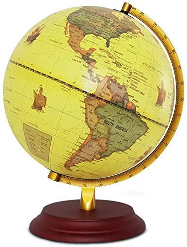 CHHD Explorar el Mundo Globo Giratorio Educativo Enseñanza Global Pure English 25CM Estudiantes de Secundaria Decoración de enseñanza Especial Lámpara de Mesa LED para Escolares Adultos