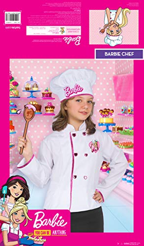 Ciao 11667 Disfraz de Barbie Chef (Chaqueta y Sombrero) para Niñas, Talla Única 5-9 Años