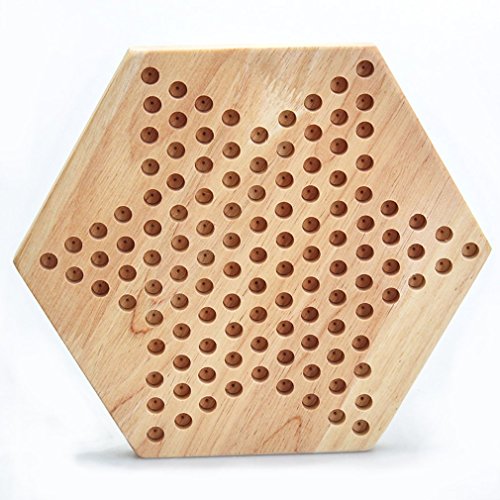 Cisixin Juguetes de Damas Chinas, Hexagonal Chequers Chinos (Madera)