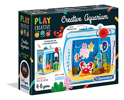 Clementoni-15283 - Crea tu Acuario - juego creativo a partir de 4 años