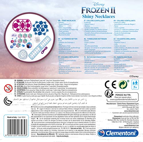 Clementoni-18565 - Frozen 2 - Colgante Charm - juego creativo a partir de 7 años