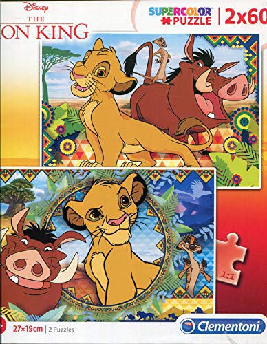 Clementoni 2 Puzzles 60 Piezas Lion King, Color Multicolor. (21604.8)