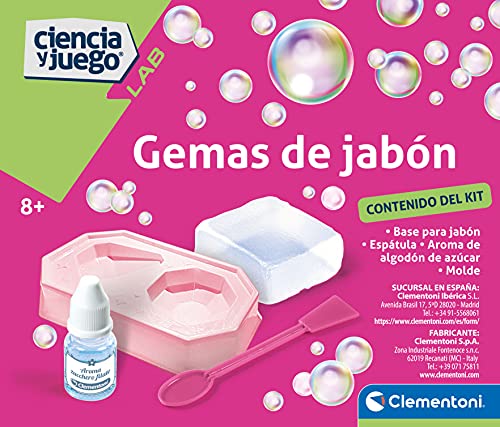 Clementoni-55403 - Mini Set - Gemas de Jabón - juego científico a partir de 8 años