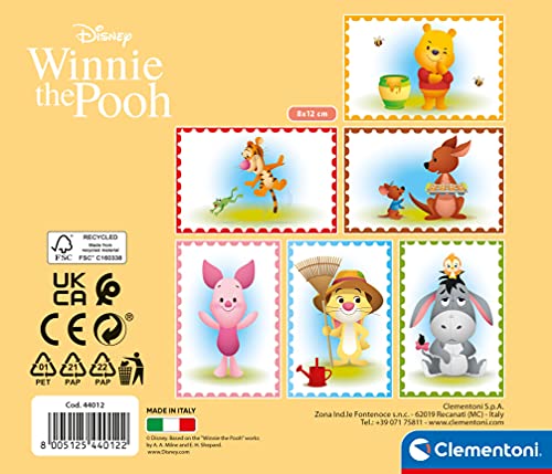 Clementoni Disney Winnie The Pooh, puzle 3 años – Cubos de 6 Piezas – Play For Future – Materiales 100% reciclados – Fabricado en Italia, Rompecabezas para niños, Dibujos Animados, Multicolor (44012)