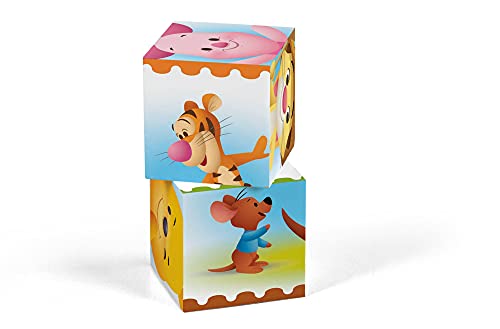 Clementoni Disney Winnie The Pooh, puzle 3 años – Cubos de 6 Piezas – Play For Future – Materiales 100% reciclados – Fabricado en Italia, Rompecabezas para niños, Dibujos Animados, Multicolor (44012)