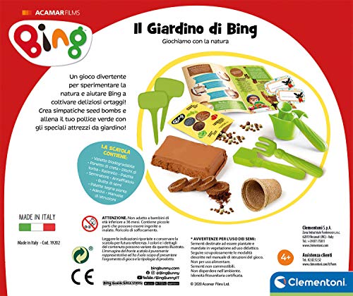 Clementoni jardín de Bing – Play For Future – Fabricado en Italia – Huerto botánico – Juego Educativo (versión en Italiano), 6 años + (19202)