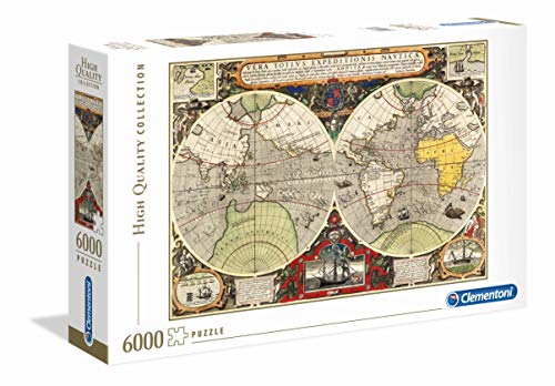 Clementoni Puzzle 6000 Piezas Mapa Antiguo, Color (36526.5)