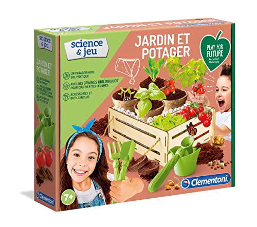 Clementoni- Science Jardín y huerto Play para Futura científica, Juego botánico Infantil, versión Francesa, Fabricado en Italia, 7 años y más, 52518