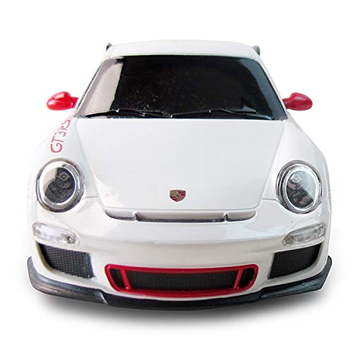 CMJ RC Cars ™ 911 Coche de control remoto con licencia oficial Coche 1:24 Escala Luces de trabajo 2.4Ghz Blanco