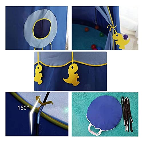 CMNSTAND Play Tent Princess Castle Tent Tepee Play Follete Play Casa Actividad Juego Regalos de cumpleaños for niños Chicas con Bolsa de Transporte (Color : Blue)