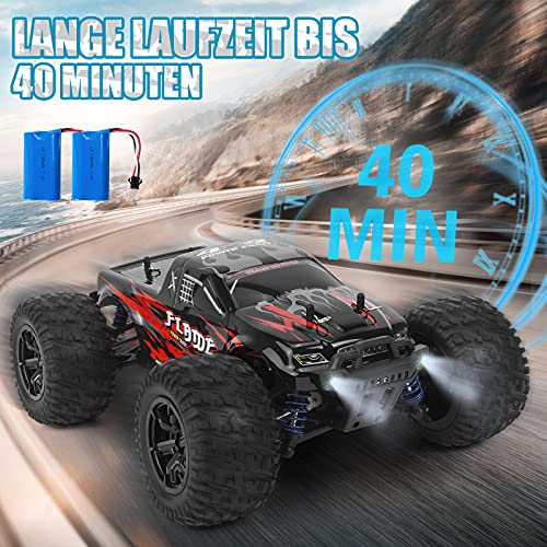 Coche teledirigido para adultos 4 WD Offroad RC Auto 48 km/h 1:16 2,4 GHz mando a distancia Monstertruck Buggy con batería impermeable Auto juguete regalo para niños adultos