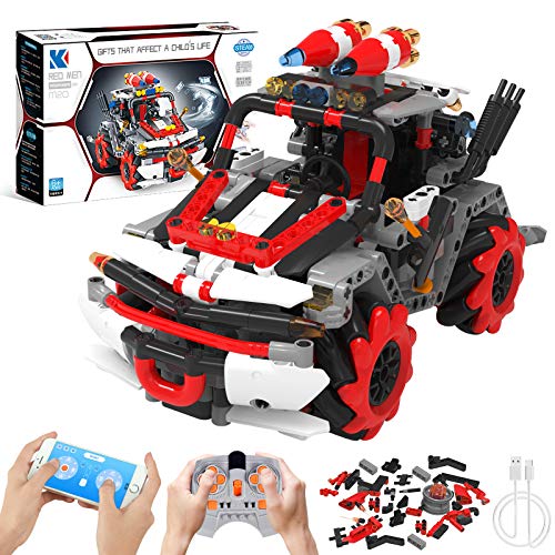 Coche Teledirigido,546PC Stem Bloques de Construcción Coche Teledirigido,Aplicación y Control Remoto,Codificación de Bricolaje,Baterías Recargables Coche Radiocontrol para Regalos