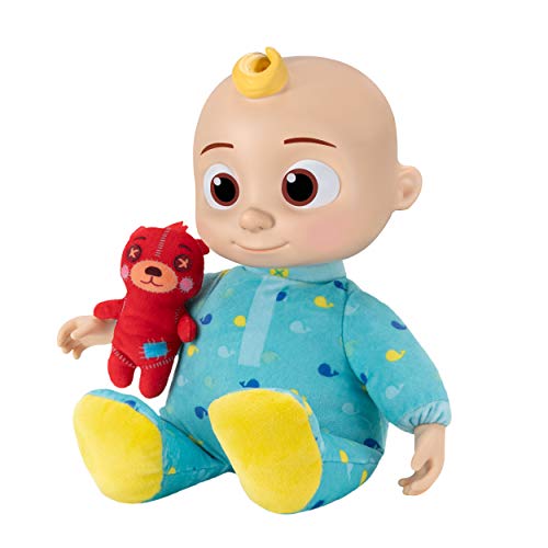 CoComelon CMW0146 - Muñeca de Peluche con música y Osito (versión Oficial en alemán, Juguete a Partir de 18 Meses)