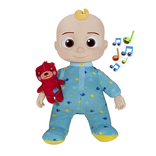 CoComelon CMW0146 - Muñeca de Peluche con música y Osito (versión Oficial en alemán, Juguete a Partir de 18 Meses)