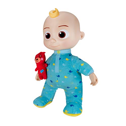 CoComelon CMW0146 - Muñeca de Peluche con música y Osito (versión Oficial en alemán, Juguete a Partir de 18 Meses)