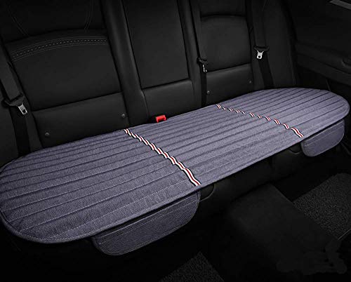 Cojín suave para asiento de automóvil, carbón de bambú con almohadillas interiores de cuero de PU para asiento de automóvil para viajes de oficina en casa, cuatro estaciones, universal, beige