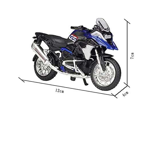 Colección de modelos Relación de motocicleta juguete 1:18 Compatible with B-M-W R1200GS 2017 Alloy Diecast Motorycle Modelo Workable Shork Absorber Juguete Niños Regalos Lacio de juguete Pasatiempos