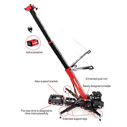 ColiCor Technic Crane 7769pcs 1:20 2.4G Control remoto Technics RC Mobile All-Terrain Crane con 12 motores y 9 Puentes Compatible con Lego