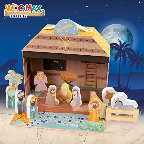 ColorBaby WOOMAX 49324 - Woomax-Belen Madera 15 pcs +3a