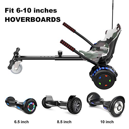 COLORWAY Aiento Kart para Hoverboard de Equilibrio Automático Compatible con Scooter Electrico 6,5, 8 y 10 Pulgadas (Camuflaje Bandera)