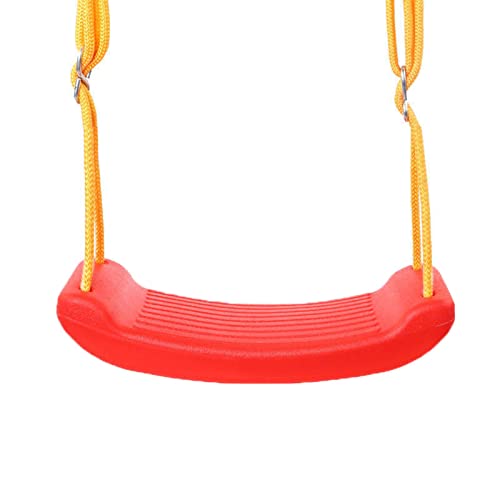 Columpio Asiento Columpio Jardín-Columpio para niños Exterior Interior-Columpio Asiento Columpio Tablero Columpio para niños Columpio de altura ajustable-Antideslizante-Color: Azul / Rojo 43*17cm