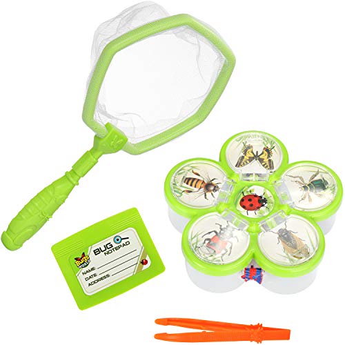 com-four® Kit de investigación para niños - Juego de atrapa Insectos con Red de Aterrizaje y Pinzas - Juego de Descubrimiento para niños - Juguetes educativos biología (01 Pieza - Set1)