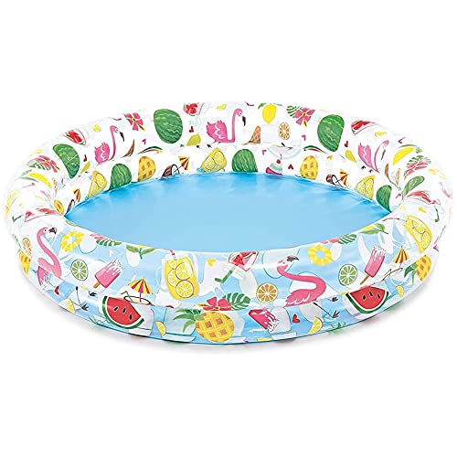 com-four® Piscina Infantil Redonda - Piscina Infantil Hinchable - Piscina - Pequeña Piscina emergente para el jardín - Aprox. 120 x 25 cm