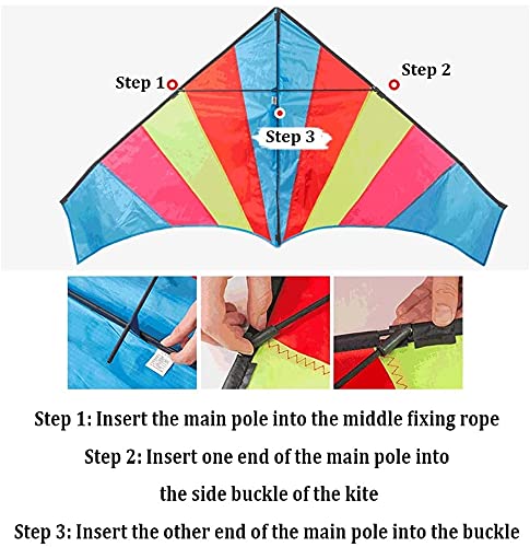 cometas para niños cometa infantil Cometa Rainbow Arrow con colas y cuerda para cometas para niños y amp; Adultos, fácil de volar, gran cometa para principiantes para todos: colorido juguetes volad