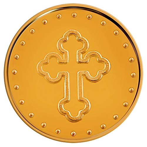 Conmemorativo Moneda Religiosa Medalla de Oro amarillo 24Ktes San Miguel Arcángel 16 mm 2.25 g 0.07 oz