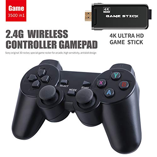 Consola de Juegos Retro, Consola de Videojuegos inalámbrica USB, Juego clásico 3500 Incorporado Mini Controlador Retro de 8 bits Consola de Videojuegos con Salida de TV HDMI