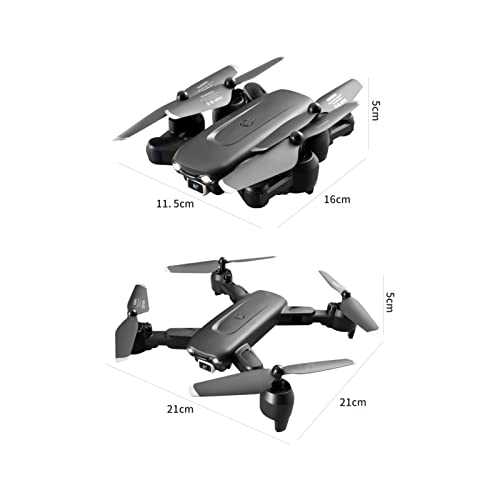 Control Remoto Remoto Fotografía Aérea Mini Drone con 4k HD Cámara Y GPS Entrada Control Remoto Aeroplano Children's Toy Chico Regalo (Battery : 3, Color : Black)