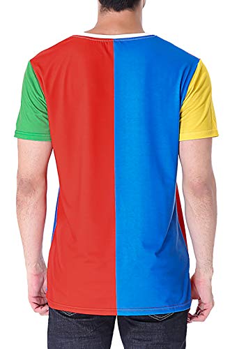 COSAVOROCK Disfraz de Payaso para Hombre Camiseta (4XL, Bowtie)