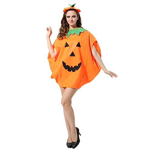 Cozyhoma - Disfraz de calabaza para Halloween, unisex, para fiestas y cosplay, traje con sombrero